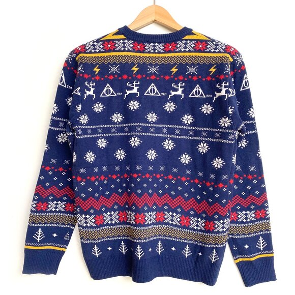 NWOT Harry Potter Hogwarts Happy Christmas Unisex Holiday Ugly Sweater Size S - Picture 3 of 9